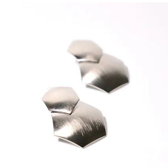 Silver Choker Necklace and Earrings SET of 2 Pieces Excellent Magazine Featured - Picture 3 of 11